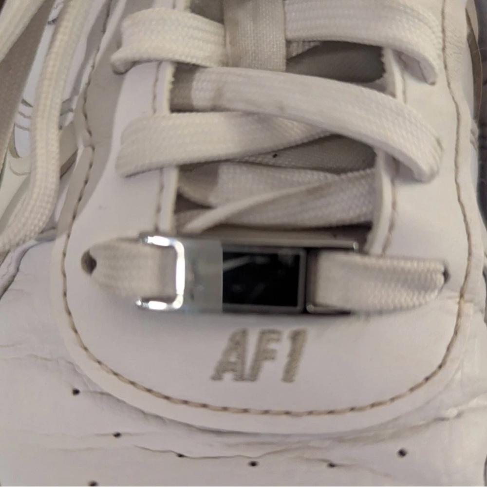 Women's Nike Air Force 1 PLT.AF.ORM Triple White Size 8.5 - Picture 5 of 13